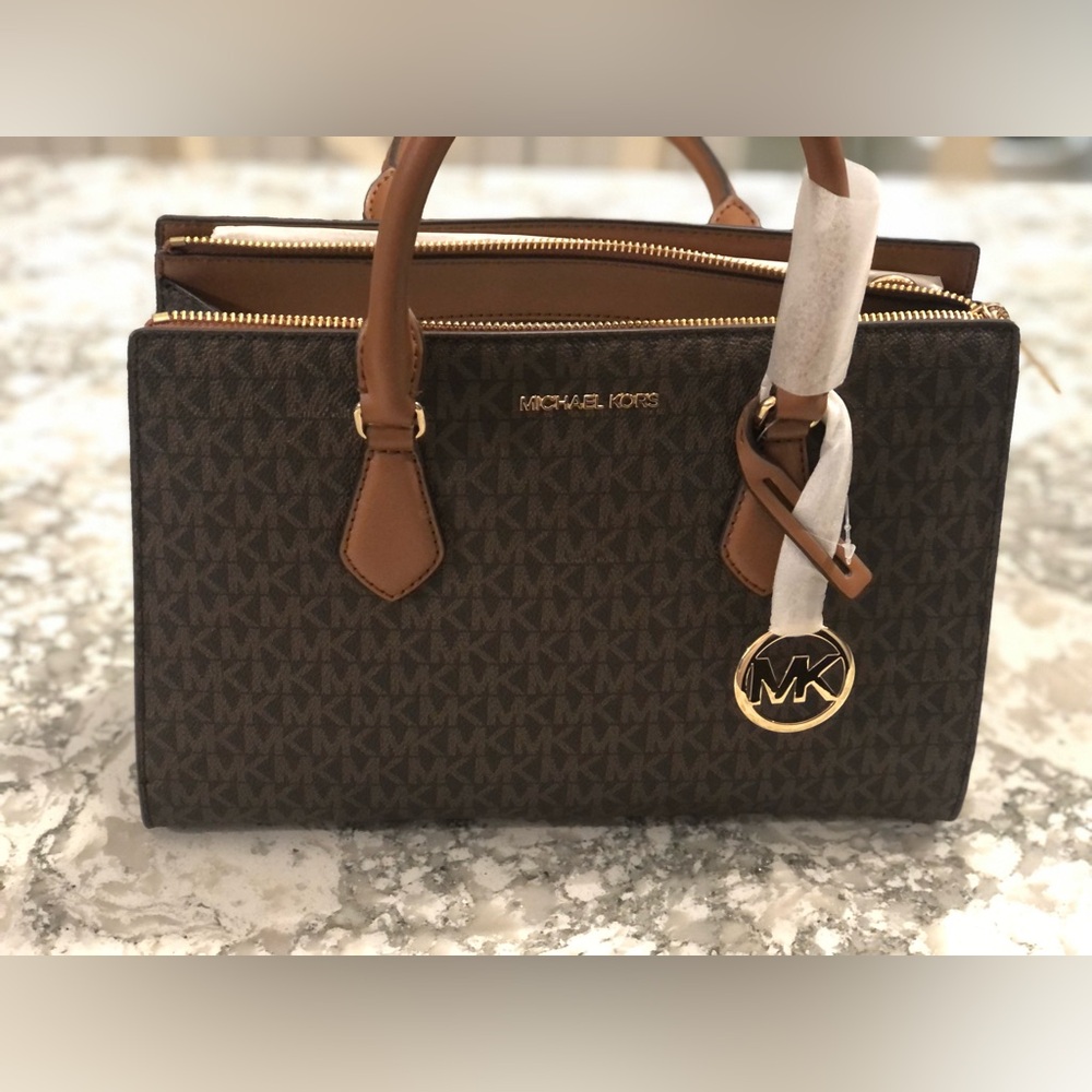 Shiela Medium Logo Satchel Michael Kors